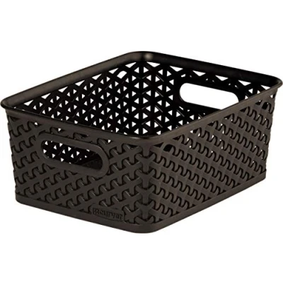 Imagen de Curver Cesta Organizadora Multiusos MyStyle S 4L. con Asas, Marrón chocolate