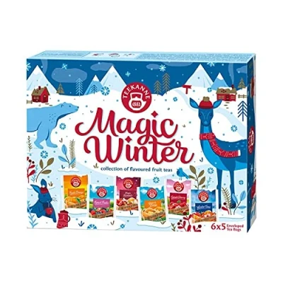 Imagen de Teekanne Magic Winter Tea Selection Box Colección de frutas saborizadas 6 sabores 5 bolsitas té cada una