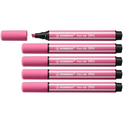 Imagen de STABILO Rotulador Premium punta biselada (1 + 5 mm) Pen 68 MAX Caja de Color Heliotropo