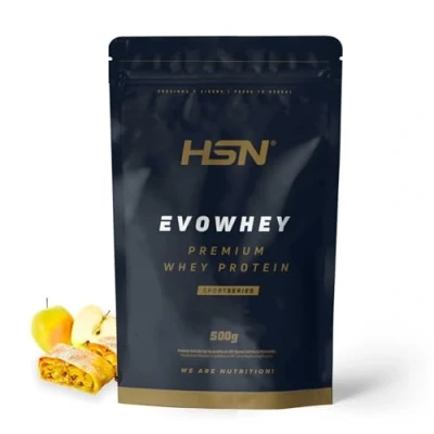 Imagen de HSN Evowhey Protein Strudel de Manzana 500g = 17 Tomas por Envase Concentrado Proteína Suero 100% Whey Concentrate (WPC) No GMO, Vegetariano, Sin Gluten ni Soja