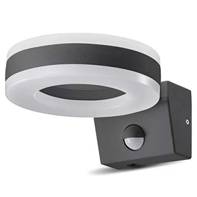 Imagen de Maclean MCE Aplique LED de Pared con Sensor Movimiento PIR Crepuscular Lámpara Iluminación Interior/Exterior IP65 4000K Blanco Neutro (20W (1700lm))