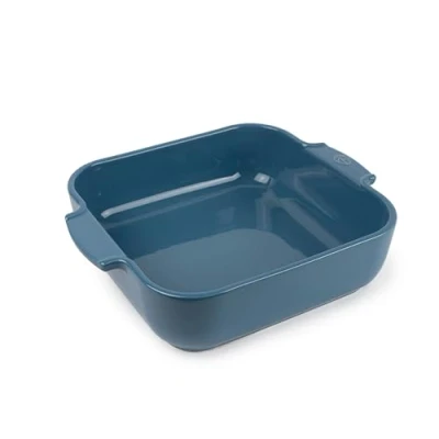 Imagen de PEUGEOT Bandeja cuadrada de cerámica para horno 28 cm (asas incluidas) x 23,7 7,2 Capacidad: 2,7 L Fabricado en Francia Color azul claro
