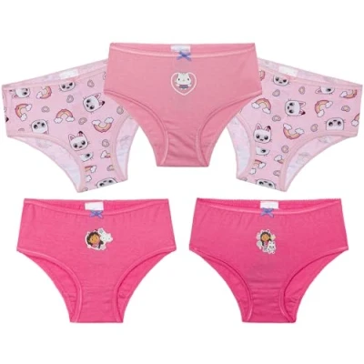 Imagen de Get Trend Gabby’s Dollhouse Braguitas Niña Bragas Algodon 100% Suaves y Cómodas Ropa Interior Bebe Pack de 5 Calzoncillos Slip (6 7 Años, Rosa Gabby Pack)