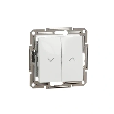 Imagen de Schneider Electric Asfora EPH1370121D Pulsador de persiana (10 A 250 V, empotrable, pinzas), color blanco