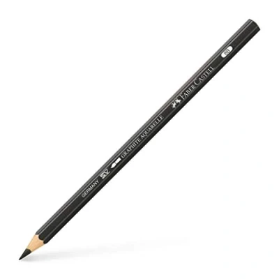 Imagen de Faber Castell 117808, Caja 6 lápices grafito acuarelable, 8B