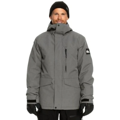 Imagen de Quiksilver Mission Solid Chaqueta de snowboard, Hombre, Talla: Large, Heather grey