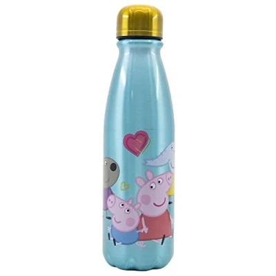 Imagen de Botella de agua reutilizable aluminio infantil 600 ml Peppa Pig
