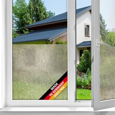 Imagen de d c fix vinilo adhesivo para cristales ventanas Texido estático premium opaco translúcido privacidad decorativo mampara de ducha baño lámina pegatina 67,5 cm x 1,5 m