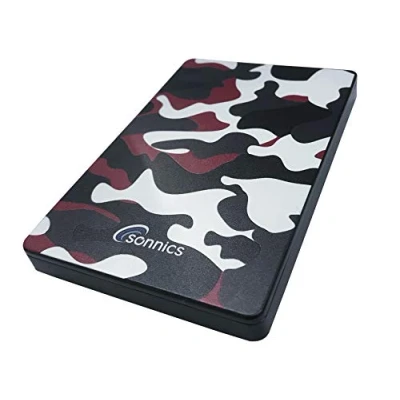 Imagen de Sonnics 1TB USB 3.1 Type C Externos Portátil Duros Discos por Ventanas PC, Mac, Smart TV, Xbox One/Serie X &amp; PS4 /PS5, Rojo Camo