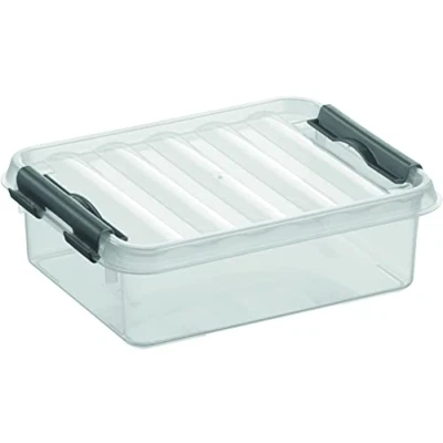 Imagen de helit Sunware H6162302 Caja de almacenaje &quot;The Q Line&quot;, 1 L, con tapa, transparente, unidad