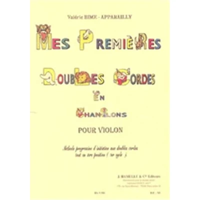 Imagen de Valérie Bime Apparailly Mes premières doubles cordes en chansons pour violon. Partitions Violon, Guide d&#039;études