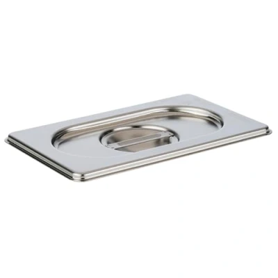 Imagen de APS 81591 GN 1/9 tapa sin hueco para la cuchara, acero inoxidable, dimensiones 105 x 175 mm/altura 25 mm