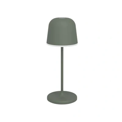 Imagen de EGLO Mannera S Lámpara de mesa con batería LED para exteriores, inalámbrica, regulable, estaca, aluminio, acero en verde, IP54