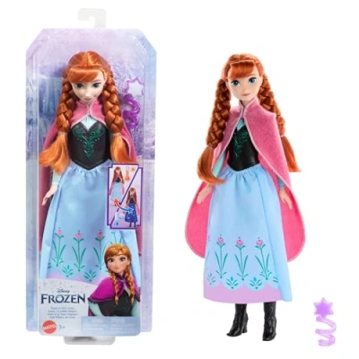 Imagen de Mattel Disney Frozen Anna falda mágica Muñeca con que cambia de color agua, juguete +3 años (HTG24)
