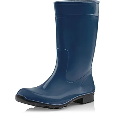 Imagen de Ladeheid Botas de Agua para Mujeres Zapatos Antideslizantes e Impermeables en Goma PVC Mujer Women rubberboots LA 967 (Azul Oscuro/Negro, 40 EU)