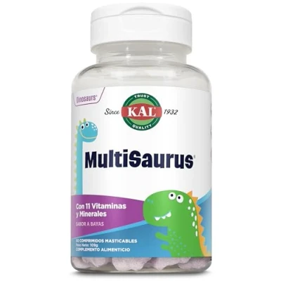 Imagen de KAL Dinosaurs MultiSaurus Complemento Alimenticio Apto Para Veganos 60 Masticables