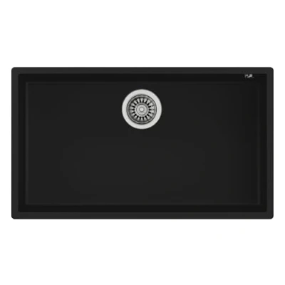 Imagen de ¡Oferta 19% ! Teka Square 72.40 Tg Negro Fregadero De Cocina Sintetico 80 Cm 1 Cubeta 0 Escurridores