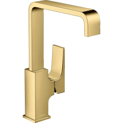 Imagen de hansgrohe Metropol 32511990 Grifo monomando para lavabo (mango de palanca y desagüe push abierto), color dorado