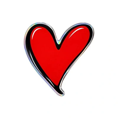 Imagen de 4R Quattroerre.it 14112 Etiqueta Adhesiva 3D Corazón HQ, 60 x 55 mm