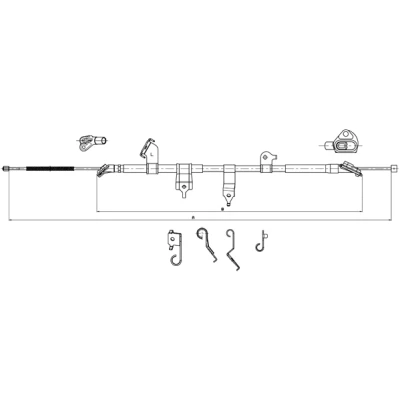 Imagen de METZGER 17.1566 Cable de Freno Mano Atrás izquierda 1882/1665 Discos COFLE TOYOTA: RAV4 III SUV