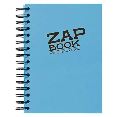 Imagen de Clairefontaine 8360C ZAP Book Bloc de bocetos (encuadernación en espiral (DIN A5, 14,8 x 21 cm, 160 hojas, 80 g, papel reciclado), 1 pieza, colores surtidos