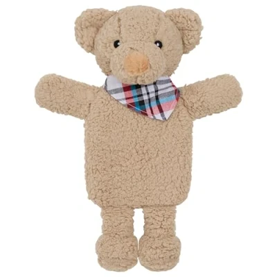 Imagen de CityComfort Bolsa Agua Caliente con Funda de Felpa Botella Caucho Natural, 1 Litro Animal Peluche Regalos Navidad (Beige Oso)