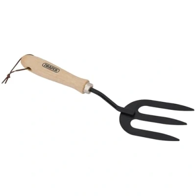 Imagen de Draper 83990 Acero al Carbono Weeding Tenedor con Mango de Madera Dura