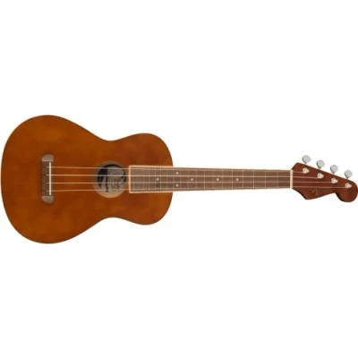 Imagen de Fender Ukelele Tenor Avalon para Adultos y Niños, Construcción de Madera Tilo, Diapasón Nogal, Clavijero Clásico Stratocaster, en Natural