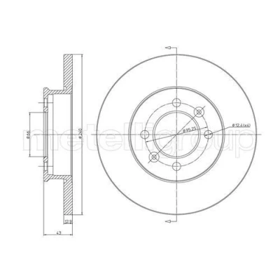 Imagen de METELLI Disco de freno ROVER: 100 / Metro Hatchback 240mm 12,8mm 4 macizo 23 0136 Discos freno,