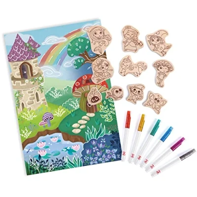 Imagen de Hape Amigos Mágicos, Cuentos de Bricolaje Imanes Mal &amp; Juego, Multicolor, mediano (E1077)