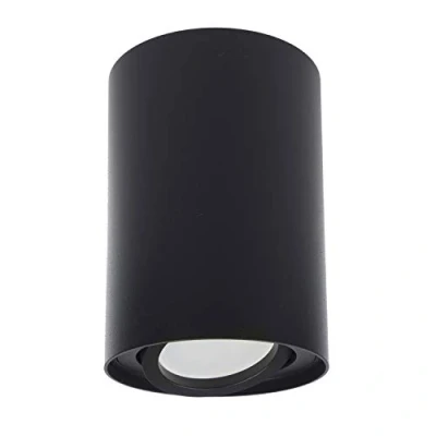 Imagen de Maclean MCE422 B Foco de Techo Orientable con Casquillo GU10 para Lámparas LED y Halógenas Hasta 40W Aluminio IP20 (Negro, 1x Unidad Redondo)
