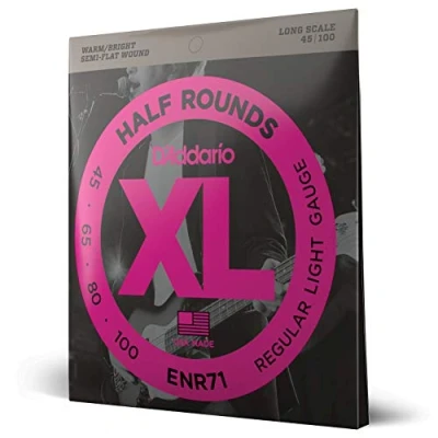 Imagen de D&#039;Addario ENR71 XL Half Rounds Regular Light (.045 .100) Electric Bass Guitar Strings