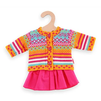 Imagen de Heless 1844 Juego de ropa para muñecas en diseño Jolly, 2 piezas con rebeca y falda, talla 28 35 cm