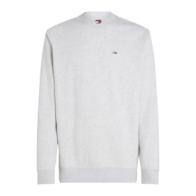 Imagen de Tommy Jeans TJM Reg S Flag Crew Dm0dm20741 Sudadera de Cuello Redondo Hombre, Grey (Silver Heather), XS