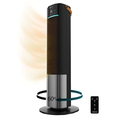 Imagen de Calefactor Cecotec ReadyWarm 2070 Max Ceramic Rotate Smart, 2000 W, 3 modos, 20 m², Oscilante, Termostato, Temporizador, Mando a distancia, Black