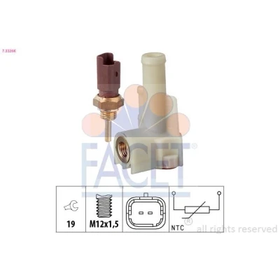 Imagen de FACET 7.3326K Sensor, temperatura del refrigerante Made in Italy OE Equivalent