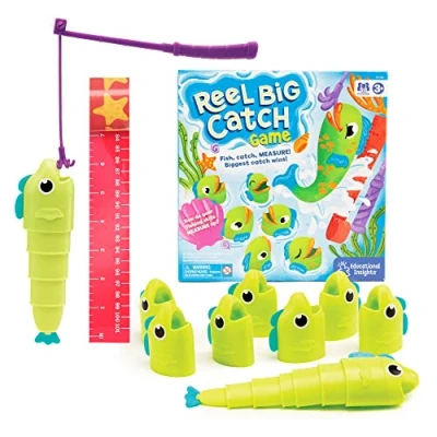 Imagen de Learning Resources Reel Big Catch Game Pescado Pesca el pez más Grande tempranas Preescolar aprendan a medir, Juego de matemáticas, 2 3 Jugadores, niñas 3+ años, Multicolor, Medium (EI 1708)