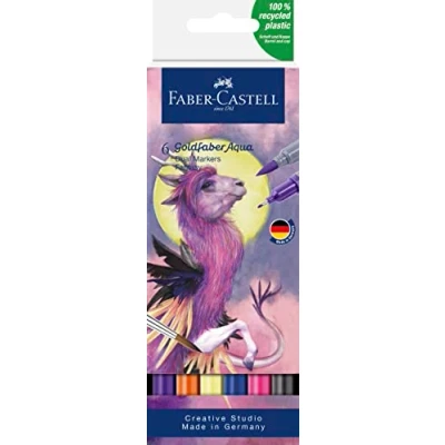 Imagen de Faber Castell 164526 Goldfaber Aqua Dual Markers. Pack 6 Fantasía