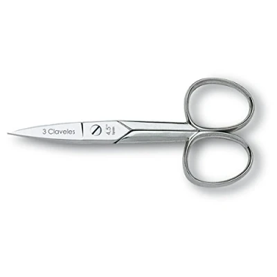 Imagen de 3 Claveles Tijera Uñas Recta De 11.5 Cm Manicura Profesional, 4,5&quot;, 100 g