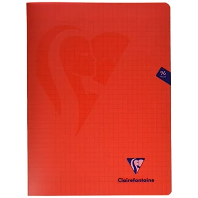 Imagen de mimesys 24 x 32 cm (a cuadros Polypro libreta grapada con 48 hojas rojo