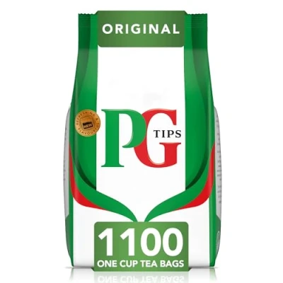 Imagen de bolsitas de té PG Tips One Cup Pyramid, paquete 1 (Total 1100 té)