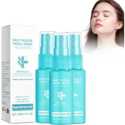 Imagen de Hypochlorous Acid Face and Skin Spray, Safe for use on Acne Prone Skin, Soothing Facial Hydrating Mist, Care Products Sensitive (3 Pcs)