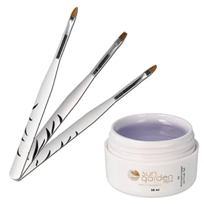 Imagen de Gel UV Classic Finish transparente 30 ml incluye 3 piezas Conjunto de cepillo
