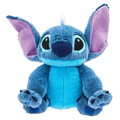 Imagen de Disney Store Peluche Mediano de Stitch, Altura: 38 cm, con una Textura Afelpada y Detalles Bordados, Sus Orejas Son Flexibles caídas, para Todas Las Edades
