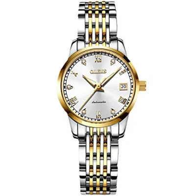 Imagen de RORIOS Mujer Mecánico Automático Reloj con Correa en Acero Inoxidable Impermeable Luminoso Relojes de Pulsera Moda para