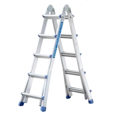 Imagen de Treppe Escalera Articulada Plegable Telescópica Multifunción Aluminio 4x5 Escalones 5,10m