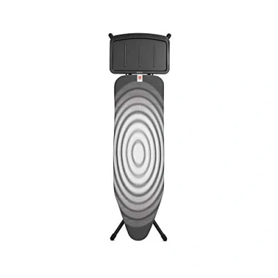 Imagen de Brabantia Mesa de Planchar B con Soporte Sólido Unidad Vapor Universal Ajustable para Diestros y Zurdos No se Desliza Araña Plegable Tital Oval 124x38 cm