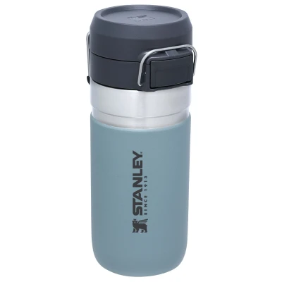 Imagen de Stanley Quick Flip Botella Agua Acero Inoxidable 0.47L Cantimplora Mantiene Frío 7 Horas Anti Fugas Water Bottle Sin BPA Compatible con Portavasos Apta Para Lavavajillas Shale
