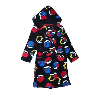 Imagen de Albornoz con capucha para niños o niñas, bata de baño capucha, 4 a 14 años, Disco, 5 Años