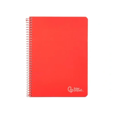 Imagen de Liderpapel Cuaderno espiral a4 witty tapa dura 80h 90gr dos rayas ancha pauta 3,5mm con margen color rojo